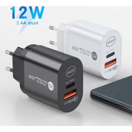 HB03 PD+USB 3.0 Interface Charger Type C PD USB Quick Charge Portable Phone Charger For iPhone Macbook Laptop Tablet XiaoMi 9 10