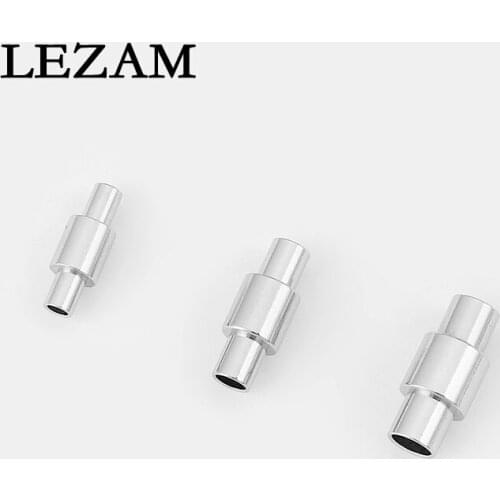 20pcs Tone Round Bayonet Clasp For 2mm 3mm 4mm Round Leather Cord Necklace Bracelet Jewelry Making Findings Accessories