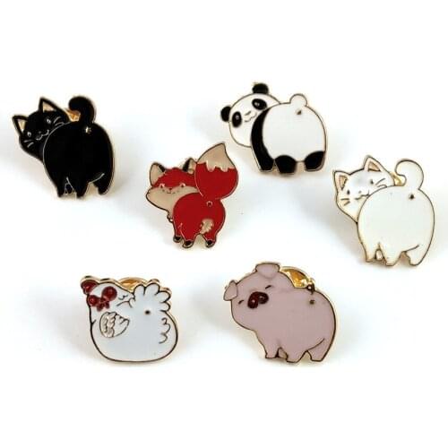 Girly Heart Cute Animal Brooch Badge Girl Animal Brooch Fashion Jewelry Exquisite Gift