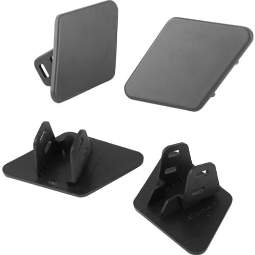 1 Pair Matte Black Left And Right Side Front Bumper Headlight Washer Primed Cover Cap Fit For BMW 3 Series E90 2005-2009