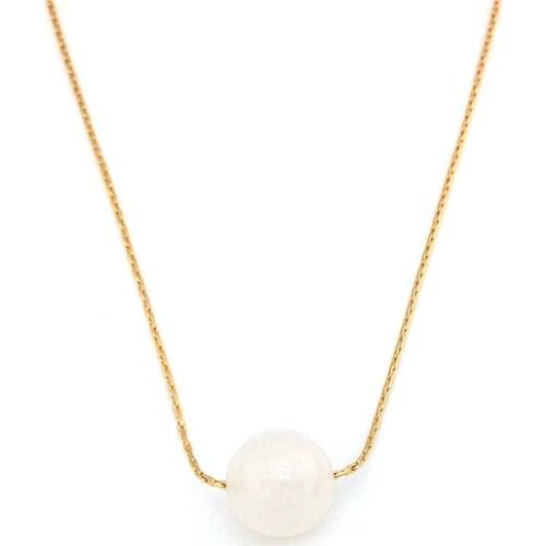 2016 Women Trendy summer Hot Cheap Round ball crystal gold pendant necklace short Clavicle chain