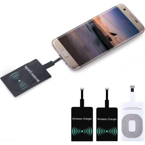 5 Pcs Ultra Thin Qi Standard Wireless Charging Coil Receiver Pad For iPhone 5 5S 6Plus 6S 6SPlus 7 7Plus Smart Charging Adapter