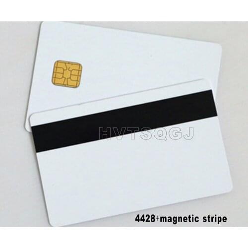 50pcs chip smart card/sle4428 smart card/blank magnetic stripe smart card
