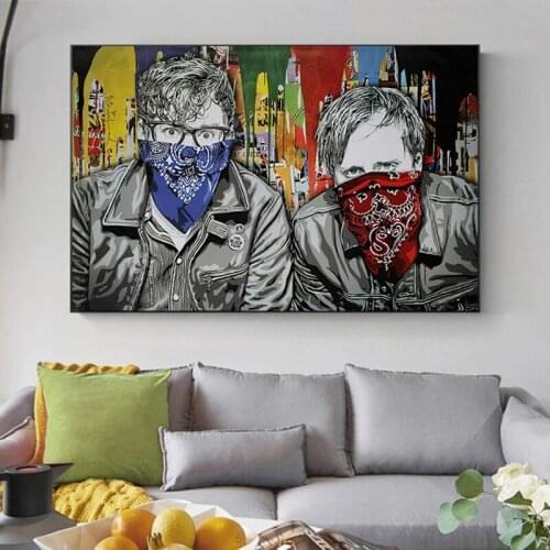 Abstract Pop Street Graffiti Art Canvas Painting Wall Art Posters Prints Wall Pictures for Living Room Home Wall Cuadros Decor