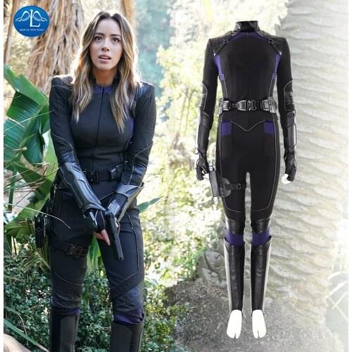 Agents of S.H.I.E.L.D. Season 6 Skye Quake Cosplay Costume Daisy Johnson Suit Halloween Carnival Party Costume for Adult Women
