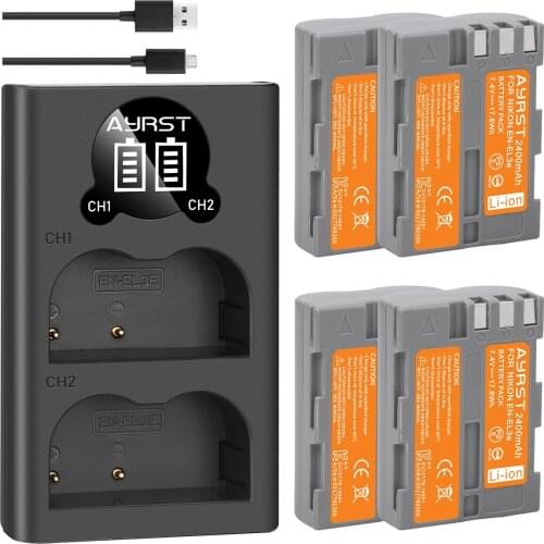2400mAh EN-EL3e EN EL3e Camera Battery for Nikon D30 D50 D70 D70S D80 D90 D100 D200 D300 D300S D700