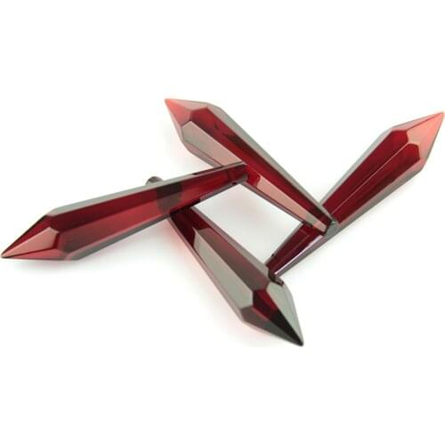 38MM/63mm/76mm Dark Red Crystal Lighting Prism Parts Crystal Hanging Chandelier Parts Hair Accessories
