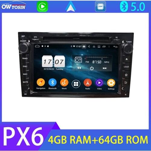 Android 10.0 GPS PX6 4G+64G Car Player For Opel Astra H Antara Corsa C D Vivaro Vectra C B Signum BT 5.0 Tethering 4G LTE Radio