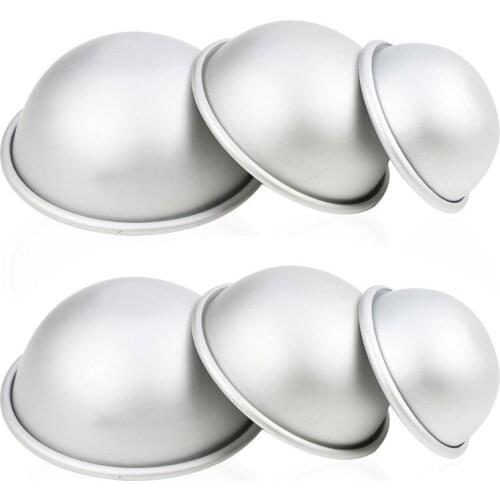 2pcs Round Aluminium Alloy Bath Bomb Molds DIY Tool Bath Bomb Salt Ball Homemade Crafting Gifts Semicircle Sphere Mold