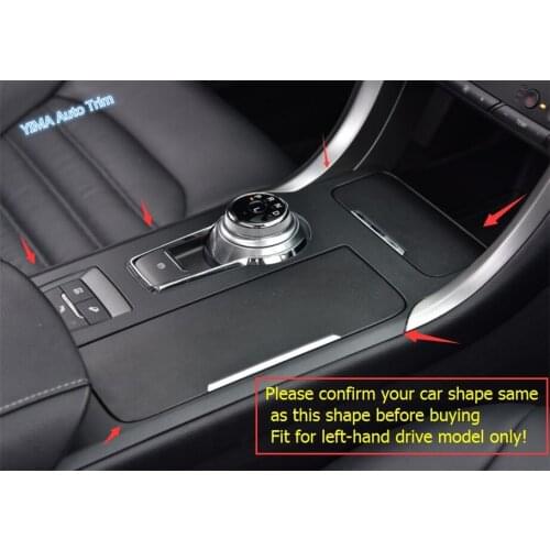 Lapetus High Quality For Ford Mondeo / Fusion 2013 2014 2015 2016 Stainless Steel Stalls Gearshift Box Panel Cover Trim 5 Pcs