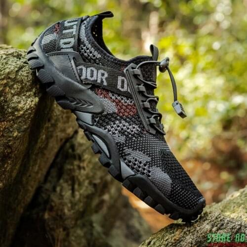 Summer Outdoor Hiking Shoes Men Trekking Anti-Skid Rock Climbing Mountain Tracking Treking Tourism Trail Plus Big Size 46