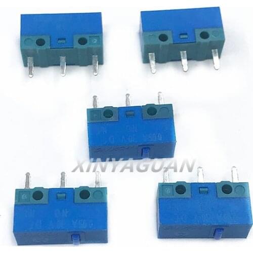 Free Shipping 5pieces HUANO Mouse Micro Switch Blue Shell Blue point 50 million times computer mouse 3pins button switch