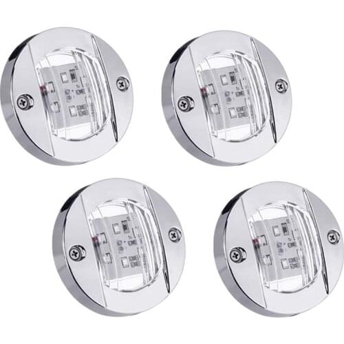 Navigation Lights LED Side Marker Light Waterproof Marine Boat Yacht Round Transom Anchor Stern Lights