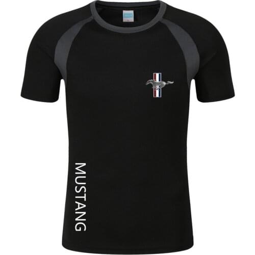2021 New Summer Mens Mustang Custom Round Neck Comfortable Print Harajuku Slim Fit Casual Tops Sweatshirts Leisure T-shirts