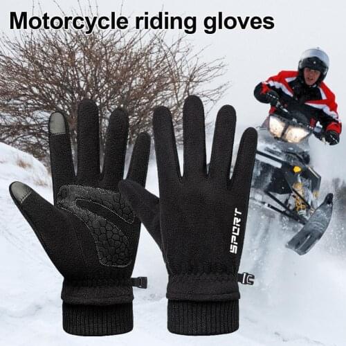 Riding Gloves Windproof Cycling Mitten for Men Women Motorcycle Gloves Moto Gloves Winter Thermal Touch Screen Glove