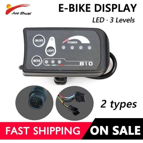810 LED Display Waterproof/Normal Connector for Electric Bicycle Cycling Speed Meter Control Ebike Headlight PAS and Controller