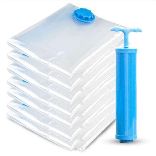 Thickened vacuum storage bag for cloth compressed Thickened Vacuum Storage Bag For Cloth Compressed Bags with Hand Pump