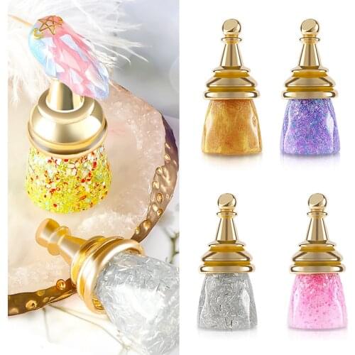 1Pc Nail Art Magnetic Display Stand Crystal Gem Base UV Gel Polish Color False Nails Tips Practice Showing Shelf