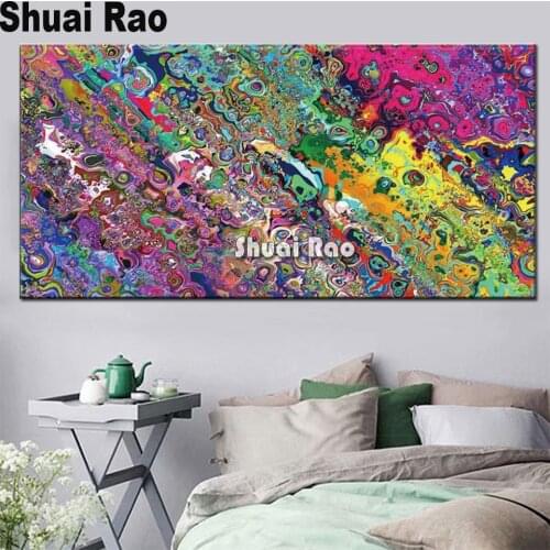 100% Diamonds painting Abstract color full square round drill DIY large diamond art 5d mosaic full embroidery sale