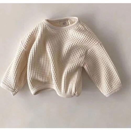 MILANCEL 2021 Autumn New Baby Blouse Waffle Toddler Boys Tops Brief Girls Clothes Casual Outfit