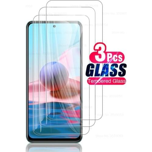 3pcs full screen protectors for xiaomi redmi note 10 note10 tempered protective glass readmi redme redmy not notes 10 cover film