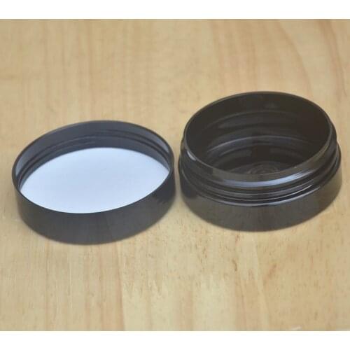 500pcs 50ml Black container Plastic Cream Jar empty plastic Cream container with lids Cosmetic Package Container NO353