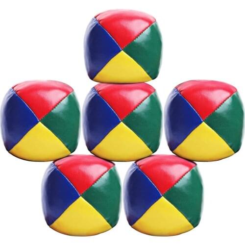 6PCS Net Set Suit Professional Juggling Ball Acrobatics Toss Ball Educational Toy Children Fun Sports Pu Soft Juggling Ball Toys