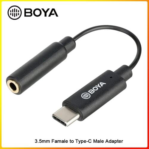 3.5mm Famale to Type-C Male Adapter for DJI OSMO Pocket 2 Mini Gimbal Stabilizer, BOYA K6 Adapter Microphone Audio Adapter 3.5mm