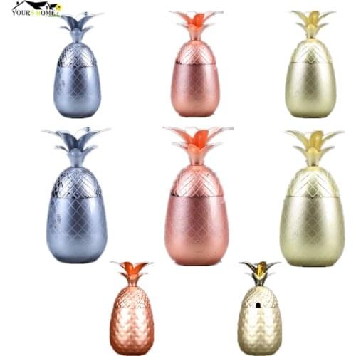 Pineapple Mug Pineapple Cups Tumbler Cocktail Mug 3 Colors (Silver,Copper,Gold) Stainless Steel Beer Cup Moscow Mug Copper Mug