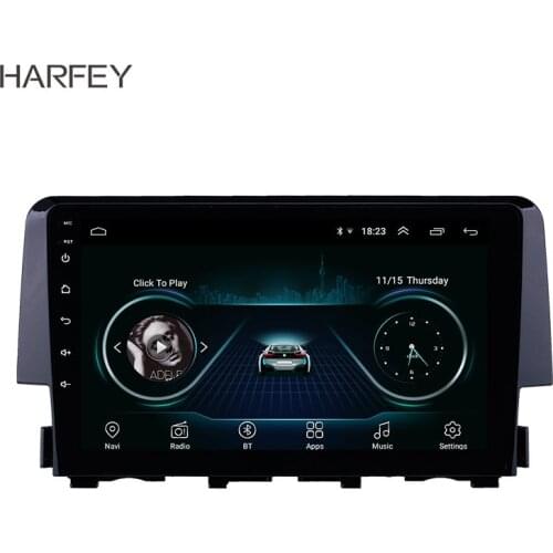 Harfey car Radio for Honda Civic 2016 9" Android 8.1 HD Touchscreen GPS Navi support Carplay DVR OBD Rearview camera bluetooth