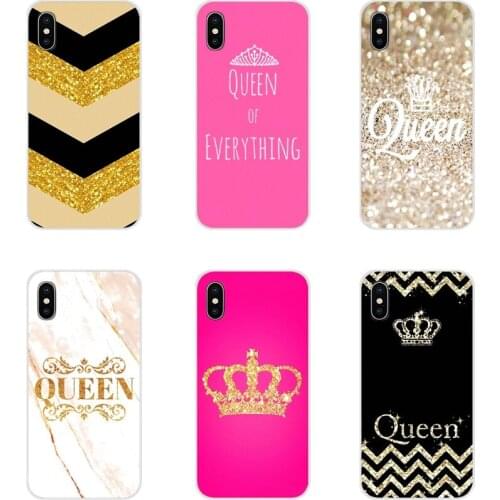 For Motorola Moto X4 E4 E5 G5 G5S G6 Z Z2 Z3 G G2 G3 C Play Plus Accessories Phone Shell Covers glitter queen king pink