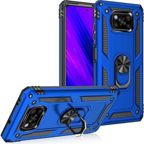 For POCO X3 NFC Case For Xiaomi mi Pocophone F2 PRO X2 X3 NFC Redmi Note 9 9S Pro Max 8 8T 7 Armor Shockproof Stand Back Cover