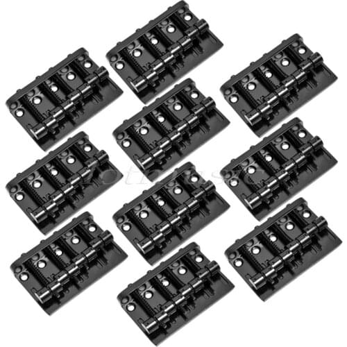 10 Set Black Vintage 4 String Guitar Bass Bridge For Squier/Fender jazz bass replacement