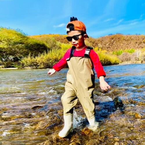 Childrens Wading Pants Parent-child Stream Fishing Pants Kids Outdoor Catching Fish Beach Waterproof Pants