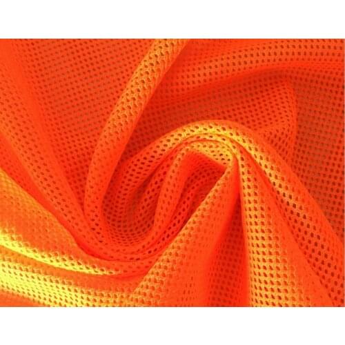 155cm*10yards Fluorescent Orang 4 Way Stretch Mesh Fabric Dresses Clothing Shoes Lining Material