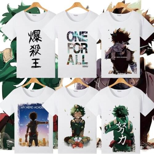 My Hero Academia Cosplay T Shirt Izuku Midoriya Bakugou Katsuki Summer T-Shirt Women/Men Top Tee Halloween Cosplay Costume
