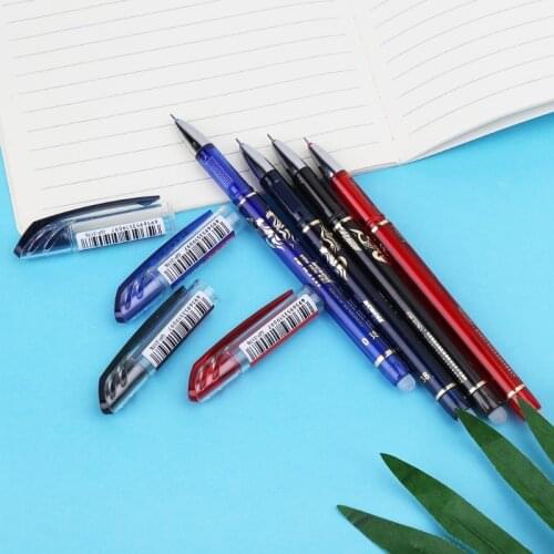 0.38mm Erasable Gel Pen With Blue Red Black Refills School Office Stationery B36C