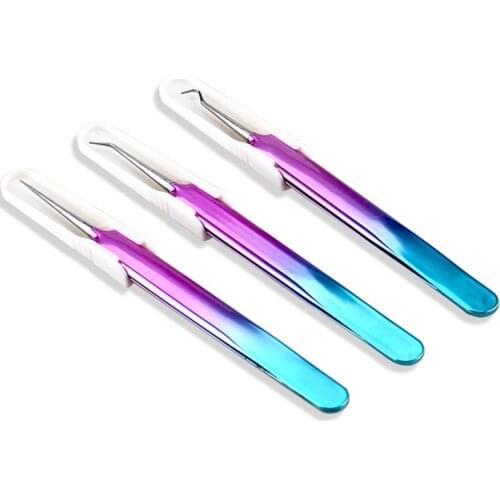 ZtDpLsd 1Pcs Acne Tweezers Removal Pimple Needle Blackhead Remover Black Head Extractor Pimples Pointed Bend Face Care Stainless