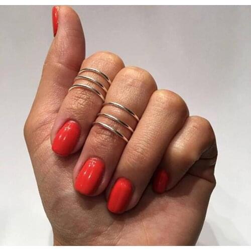 6PCS Boho Knuckle Ring Set Handmade Jewelry 925 Silver Gold Filled Anillos Mujer Bohemian Anelli Bague Femme Jewelry for Women