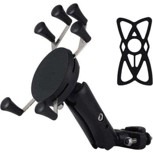 XMXCZKJ Motorcycle Handlebar Rear Mirror Mount Rail X-Grip for Gopro CellPhone Smartphone Holder for iPhone 11 Bike Mounts