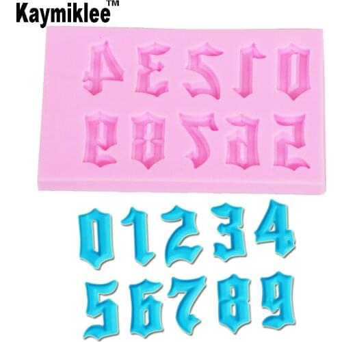 M963 Number Mini 0-9 Silicone Mold Christmas Fondant Cake Decorating Tools Kitchen Baking Mold Clay Chocolate Gumpaste Moulds