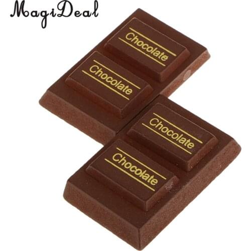 MagiDeal Wooden Magnet Connected Chocolate Simulation Food Play House Kitchen Toy Kids Pretend Play 5x6cm