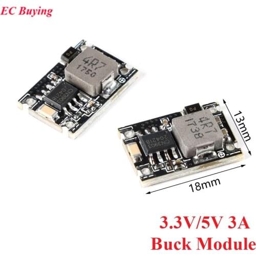 Mini DC-DC Step Down Buck Power Supply Module DC 5V-30V input to 3.3V 5V Output 3A Converter for Car Charger Fixed Output Board