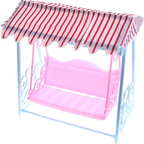 1Set Mini Swing Set For Doll Girl Doll Toy House Furniture Accessories Dollhouse Miniature For Girls' gift