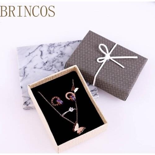 New 1pc Square jewelry organizer box Engagement Ring For Earrings Necklace Bracelet Display Gift Box Holder Black red white navy