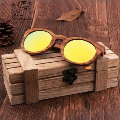 New Pure Natural Wood Makes Old Square Hand Box High-end Fashion Sunglasses Retro Frame Glass Box Bag