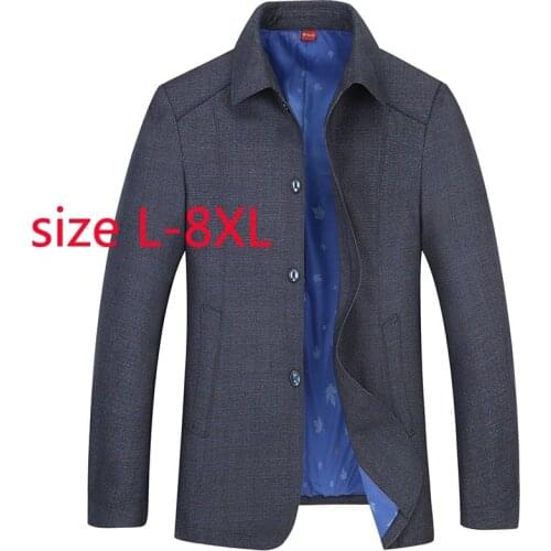 New Arrival Fashion Super Large High Quality Autumn Men Casual Jackets Coats Plus Size XL 2XL 3XL 4XL 5XL 6XL 7XL 8XL
