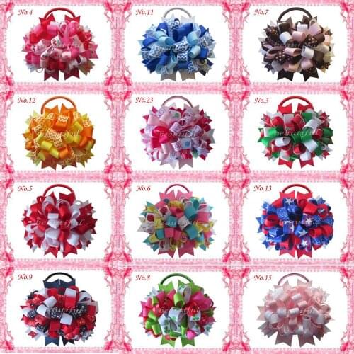 14pcs 4.5" Headband free shopping Hot Sell Girls Kids Big Bow Hairband Headband Stretch Turban Knot Head Wrap