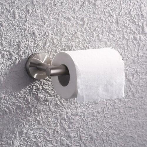 Stainless steel one-line paper towel rack thick bottom perforated