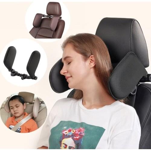 GLCC Car Neck Headrest Auto Interior Accessories Travel Rest Flank Pillow Support Sleep For Kids Adults Sponge Nylon Side Pillow